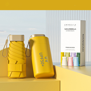 للبيع بالجملة هدية جيب 19 إنش صغيرة بأشعة الشمس والمطر مزدوجة الاستخدام بست عظام مسطحة 5 أضعاف للنساء البالغين بتحكم يدوي - Product Image 1