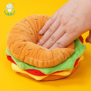 Juguetes de peluche para masticar perros en forma de comida, almohadilla interior extraíble de tela no tóxica para una fácil limpieza para juegos interactivos. - Product Image 4