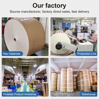Rouleau de papier enduit de PE écologique, directement de l'usine, 120-350 g/m², simple face, taille personnalisée pour l'emballage de tasses à café, bols à thé et aliments