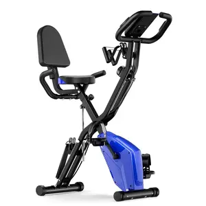 Stationary Bike 16-Level Magnetic Resistance Cycling Bicycle Upright Magnetic Exercise Bike Indoor Cycling Bike