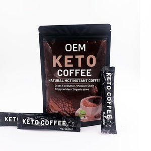 Café Instantáneo Keto de Marca Privada, Café Natural con MCT, Mantequilla de Animales Alimentados con Pasto y Ghee Orgánico, 10 g/sobre, Bebida de Café Diaria - Product Image 1