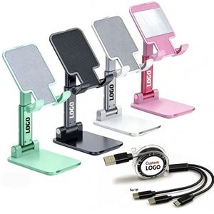 Wholesale Creative Business Gift Logo Print Universal Portable Desk Mobile <b>Stand</b> Phone Holder - Product Image 1