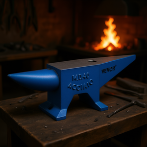 Yunque de Una Sola Punta Vevor de 88 Libras, Acero Forjado Azul, Herramienta de Herrería de Grado Industrial, Placa Frontal de 12 Pulgadas - Product Image 2