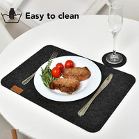 6 sets de tapis et 6 sous-verres, napperon en feutre pour Table à manger