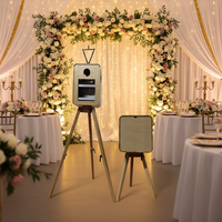 Cabine photo portable en bois pour iPad, panneau magnétique, cabine photo ovale pour selfie, iPad DSLR Pro 12.9, PhotoBooth iPad, très populaire