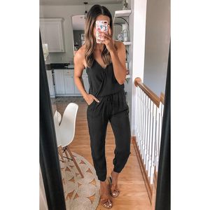 Combinaison décontractée d'été pour femme FOXA, bretelles spaghetti, taille haute, tricotée, respirante, tenue de plage et de vacances - Product Image 4