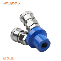 Raccord rapide pneumatique en fer de type C, filetage 3/8 PT, pression de service 2,5 MPa SMY