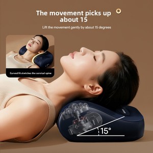 Almohada de Masaje Cervical de 6 Cabezales y 3 Velocidades, de Cuero PU, con Enchufe, para Aliviar <span class=keywords><strong>el</strong></span> <span class=keywords><strong>Dolor</strong></span> Muscular del <span class=keywords><strong>Cuello</strong></span> en Casa, Relajación Diaria - Product Image 4
