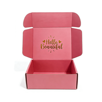 Boîte d'expédition en carton rose personnalisée, petite et robuste, pour emballage de parfum, biscuits, bougies, chocolats et pâtisseries