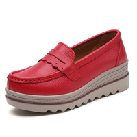 Chaussures de travail simples et décontractées à enfiler augmentant la hauteur, mocassins confortables et respirants à plateforme, espadrilles pour femmes