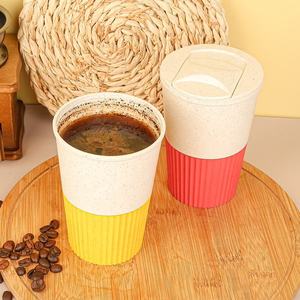 Vaso Minimalista <span class=keywords><strong>de</strong></span> Paja <span class=keywords><strong>de</strong></span> Trigo y Plástico con Logotipo Personalizado, Ecológico, Libre <span class=keywords><strong>de</strong></span> BPA, PP, Sublimación, Venta al por Mayor <span class=keywords><strong>para</strong></span> Uso en Restaurantes - Product Image 5