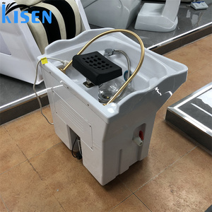 Kisen Lit de lavage professionnel pour salon de coiffure et spa, avec réservoir d'eau intégré, circulation d'eau et réservoir de stockage - Product Image 2