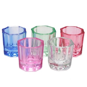 Bol en verre cristal coloré pour poudre acrylique et liquide, idéal pour le nail art - Product Image 1