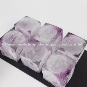 Fabricant d'origine, bac à glaçons carré de 5,5 cm en silicone de qualité alimentaire, avec fonction de démoulage facile, possibilité de créer un logo, moule à grands glaçons - Product Image 4
