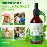 Huile d'origan liquide à usage oral, gouttes d'huile de nigelle, vitamine E - Améliore la digestion, renforce le système immunitaire, santé intestinale, 12,5 mg par