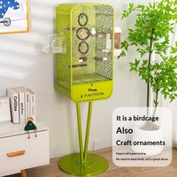 Cage à oiseaux de luxe extra large en fer forgé, volière métallique pour perroquets, villa, décoration intérieure, élevage
