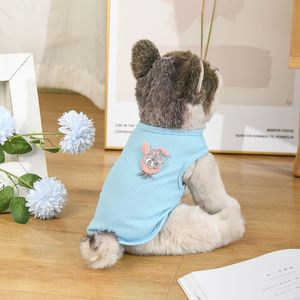 Chalecos transpirables de verano para mascotas con diseño de gofres en colores macaron, ropa linda para gatos y perros - Product Image 4