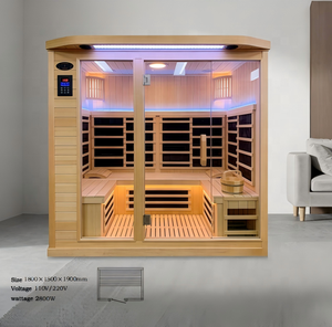 Sauna de Vapor Moderna de Madera Sólida de Hemlock Eléctrica de Bajo <span class=keywords><strong>Precio</strong></span> para 2 a 6 Personas, para Uso en Exteriores, Hoteles y Apartamentos - Product Image 4