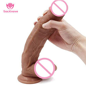 SacKnove Extra Großer Dicker Langer Penis Frauen Erwachsenen-Sexspielzeug Echtes Hautgefühl Flexibler Realistischer Großer <span class=keywords><strong>Dildo</strong></span> mit Saugnapf - Product Image 1