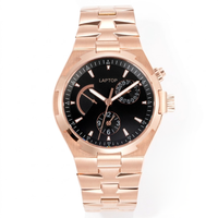 Montre mécanique automatique de luxe pour homme de marque haut de gamme, boîtier en or rose, cristal saphir, aiguilles lumineuses