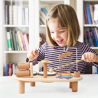 Montessori Wooden Musical Baby Sensory Play Toy Early Educational Intelligence Development Musical Drum Toy Set