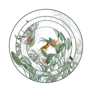 Bone China <b>Dinnerware</b> <b>Set</b> Green Charger Plate Restaurant Ceramic <b>Dinnerware</b> <b>Sets</b> European - Product Image 2
