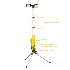 Lámpara de Trabajo LED, Iluminación Móvil Recargable con Soporte Triangular Plegable - Product Image 2