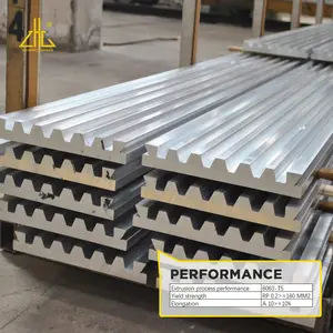 6061 6063 rivestimento in polvere funzionale a forma di L in alluminio profilo efficiente soluzione per le vostre esigenze di costruzione
