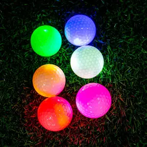 Bola de golfe piscante e brilhante, bola noturna de golfe iluminada bolas de golfe