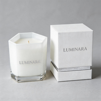 Vente en gros de pots à bougies en verre ambré géométriques de 8 oz, 10 oz et 12 oz, directement de l'usine, pour la fabrication de bougies parfumées