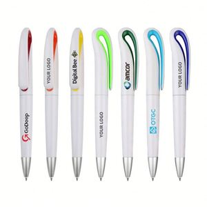 Stylo à bille personnalisé avec logo imprimé, cadeau promotionnel bon marché, stylo publicitaire personnalisé en plastique, encre bleue multicolore, moderne - Product Image 1