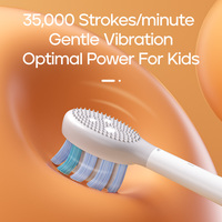 Cepillo de Dientes Eléctrico Infantil OEM con Diseño de Piruleta, Silicona, IPX7, Motor de Levitación Magnética y Temporizador Inteligente