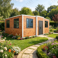 Villa préfabriquée de luxe FLKT avec murs en verre double vitrage Low-E, maison conteneur extensible de 20 pieds, plafonds hauts modernes, chambre modulaire