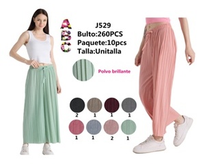 Pantalones Harem de Punto, Cintura Alta, Largos, Holgados, Color Sólido, Cintura Elástica, Transpirables, Casuales de Verano para Mujer - Product Image 3