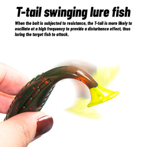 Yajie Tpr Soft Bait 4.65g 8.95g <b>Floating</b> T Tail Bionic Lure For Bass <b>Fishing</b> - Product Image 5