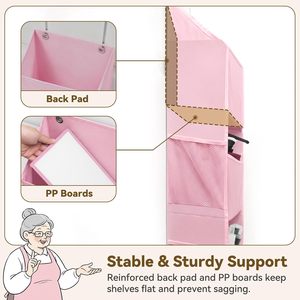 Over The Door Organizer 6 <b>Shelf</b> Detachable Storage With 8 Pockets Waterproof Anti Tilt For Behind Door Use - Product Image 6