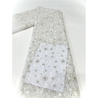 Perles violettes paillettes dentelle tissu Rose Design perle dentelle robe robe de mariée qualité perles dentelle tissu