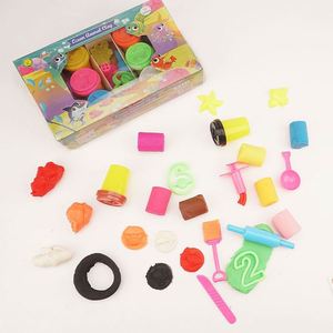 TOYSRUNNER Great Service 12 Piece Kids Natural Play Dough <b>Set</b> Clear Plastic Containers Color Tools Custom Bouncing Play Dough - Product Image 3