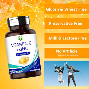 Marque privée Vitamine C avec zinc Gélules Sans OGM Biodisponible Vitamine C Supplément de santé Stimuler l'immunité pour les femmes et les hommes - Product Image 6