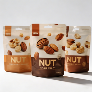 Custom Printed Logo Resealable Dried Food Snack Stand up Pouch Ziplock Doypack Plastic Packaging Mylar Bag Smell Proof for <b>Nuts</b> - Product Image 1