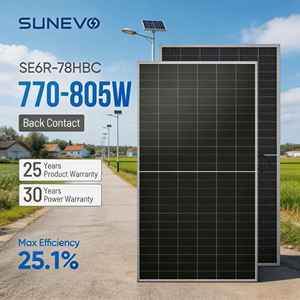 Paneles Solares Bifaciales Tipo N Sunevo de 750w 770w 805w, Módulos Fotovoltaicos de Contacto Trasero para Techos Residenciales y Sistemas Industriales B - Product Image 1