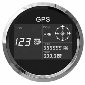 85mm Digital GPS Speedometer Speed Gauge COG Odometer Mileage Trip Counter Adjustable