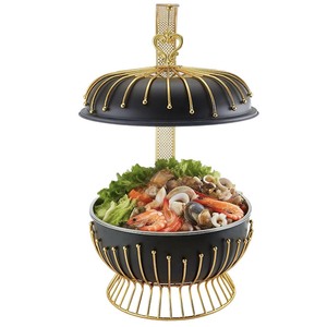 Plat de service élégant de 8 L en acier inoxydable pour garder les aliments au chaud lors de fêtes de barbecue en extérieur et de réunions familiales en plein air - Product Image 3