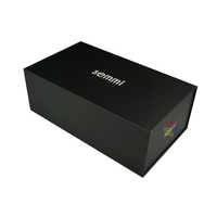 Boîte à chaussures en carton noire pliable personnalisée de luxe de haute qualité avec emballage de logo