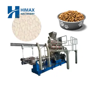 China factory Fully Automatic dry animal treat pet dog food extruder processing making machine kibble production line for dog