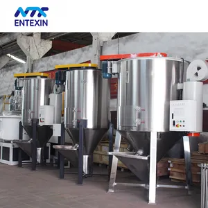 Mezclador secador de tolva vertical de 1000kg para extrusión de gránulos de plástico, secado, sistema de mezcla de coloración