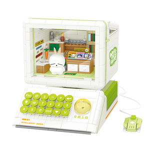 Nuevo Tema de conejo Rogue 6009, modelo de ordenador, juguetes de bloques de construcción DIY, diseño creativo de partículas pequeñas para niños, caja surtida empaquetada - Product Image 1