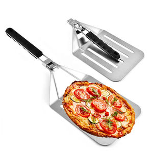 Pala para <span class=keywords><strong>Pizza</strong></span> Grande de Acero Inoxidable 430 con Logotipo Personalizado YINHAO, Espátula para <span class=keywords><strong>Pizza</strong></span> de Queso, Pala Ranurada con Mango Plegable - Product Image 4