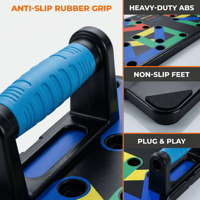 Planche de pompes ABS codée par couleur - Équipement de gym multifonctionnel pour la maison pour l'entraînement musculaire complet du corps et des abdominaux