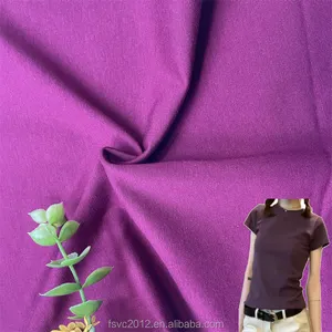 Hochwertige 100% Baumwolle Elasthan T-Shirt langes Stapel Baumwolltrikot